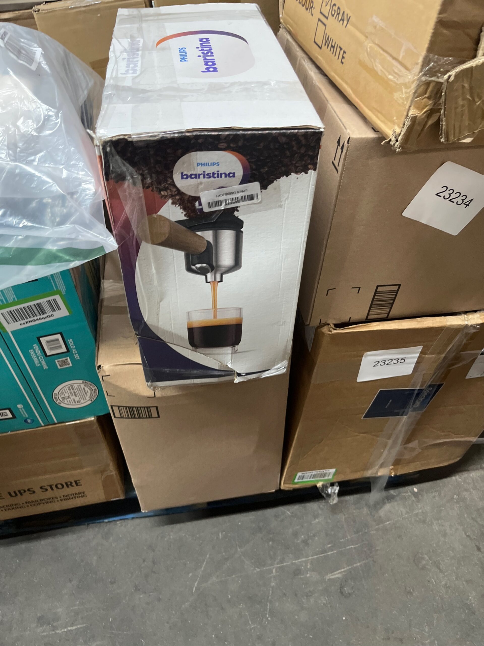AUCT 23236 - $300 PHILIPS Baristina Espresso Machine, Grinds, Tamps & Brews, Natural White - Image 5