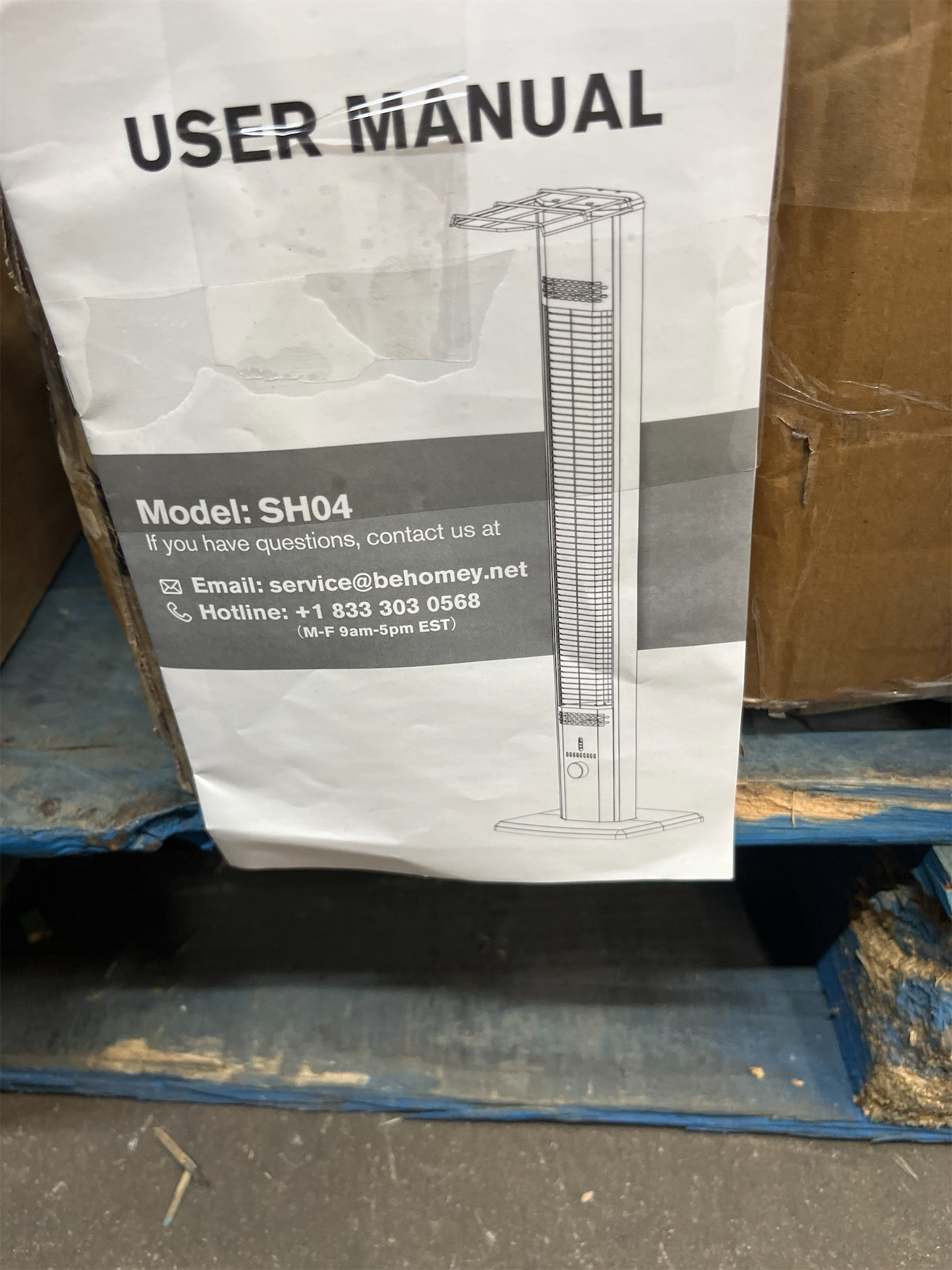 AUCT 24859 - $180 VAGKRI 42" 1500W Electric Outdoor Infrared Heater with Remote, 9 Heat Levels, 24H Tim - Image 5