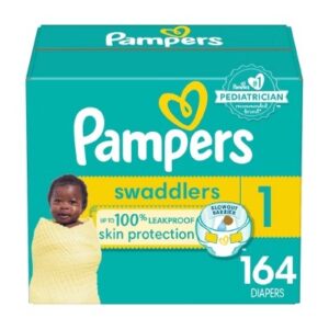 AUCT 24978 - Pampers Swaddlers Active Baby Diapers Enormous Pack - Size 1 - 164ct