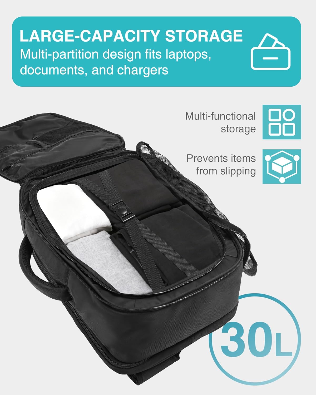 AUCT 24778 - $60 TSA-Friendly Travel Backpack with Laptop Compartment, 30L Carry-On Backpack for Men & - Image 4
