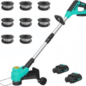 AUCT 23261 - $55 Garvee String Trimmer Cordless - Weed Wacker Battery Powered Electric Weed Trimmer wit
