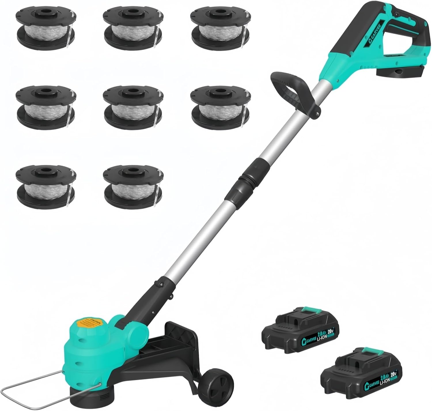 AUCT 23261 - $55 Garvee String Trimmer Cordless - Weed Wacker Battery Powered Electric Weed Trimmer wit