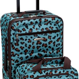AUCT 23234 - Rockland Fashion Softside Upright Luggage Set,Expandable,Telescopic Handle,Wheel, Blue Leo
