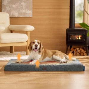 AUCT 23021 - Bedsure Self Warming Dog Bed for Crate with Washable Cover, 35x22 Inches