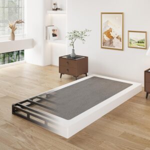 AUCT 23263 - $63 Lutown-Teen 3 Inch Twin Box Spring Low Profile Heavy Duty Bed Base