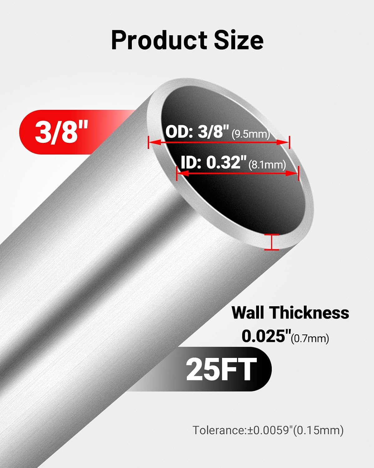 AUCT 24864 - $70 EVIL ENERGY 3/8" OD Aluminum Fuel Line Kit 1060 Grade Aluminum Tubing 25FT - Image 2