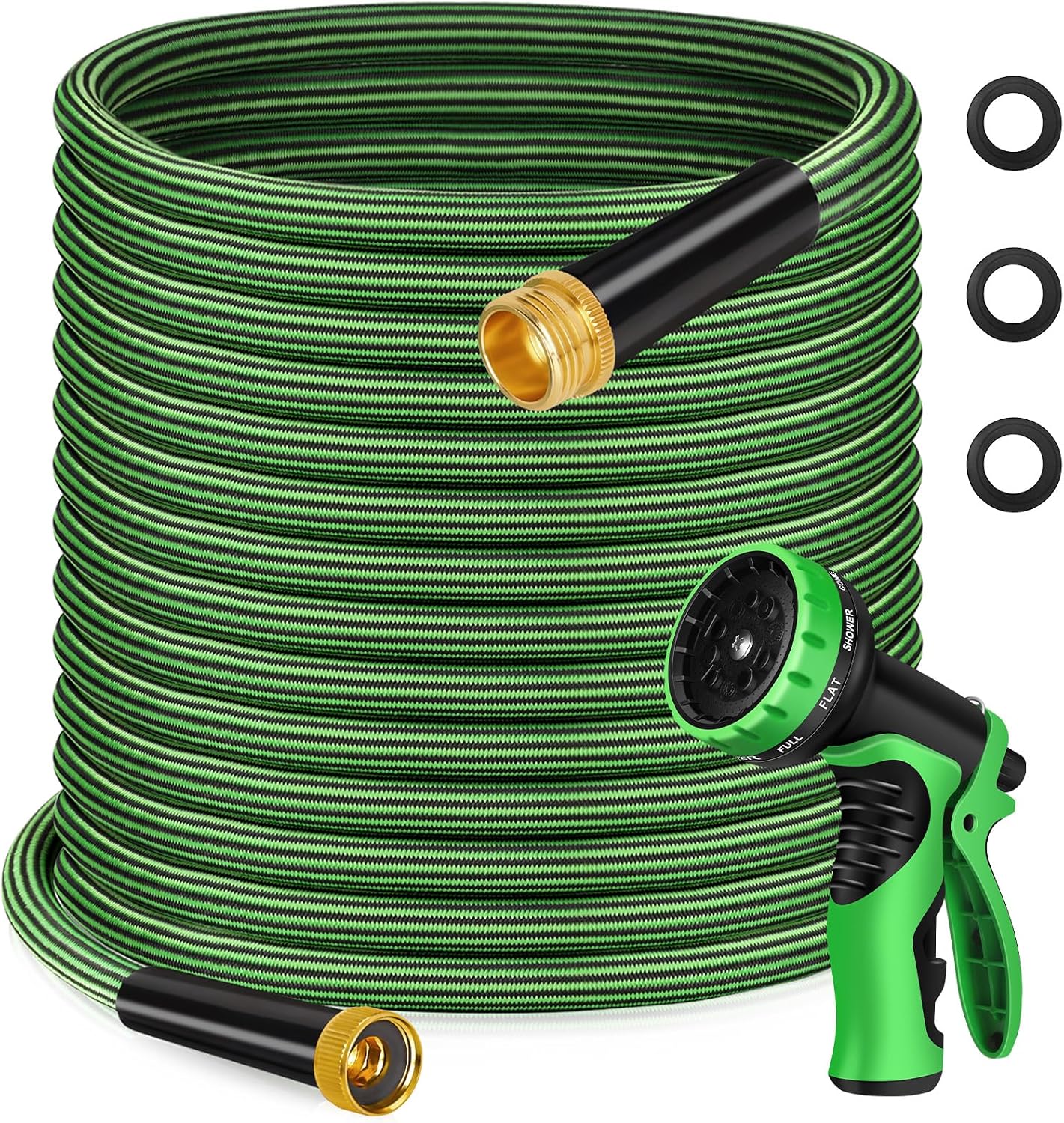 AUCT 23123 - Garden Hose 100FT Non-Expandable Water Hose Flexible Kink-Free Lightweight Leak-Proof Stur
