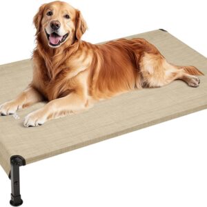 AUCT 23227 - $52 Veehoo Cooling Outdoor Dog Bed, Heavy Duty Elevated Pet Bed with Washable & Breathable