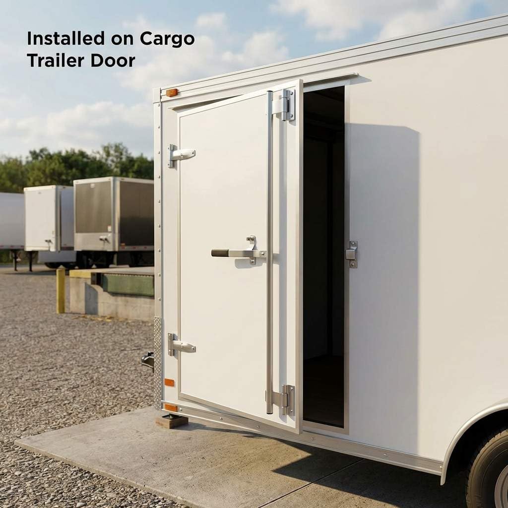 AUCT 22976 - QWORK Cargo Trailer Cambar Cam Bar Lock, 36" Trailer Door Latch, Zinc Plated, Folding Ramp - Image 3