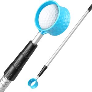 AUCT 23288 - HOW TRUE Golf Ball Retriever, 12ft 15ft 18ft Aluminum Alloy Golf Ball Retriever Telescopic