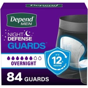 AUCT 24971 - Depend Night Defense Guards Incontinence Pads - Overnight - Regular - 84ct