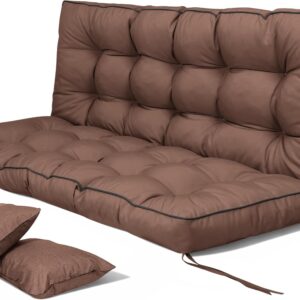 AUCT 23245 - $170 Porch Swing Cushions, Waterproof & Fade Resistant Outdoor Swing Cushion 70 Inch, Swin