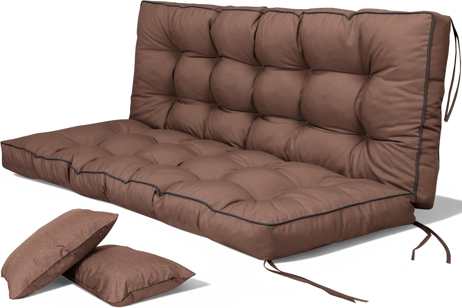 AUCT 23245 - $170 Porch Swing Cushions, Waterproof & Fade Resistant Outdoor Swing Cushion 70 Inch, Swin
