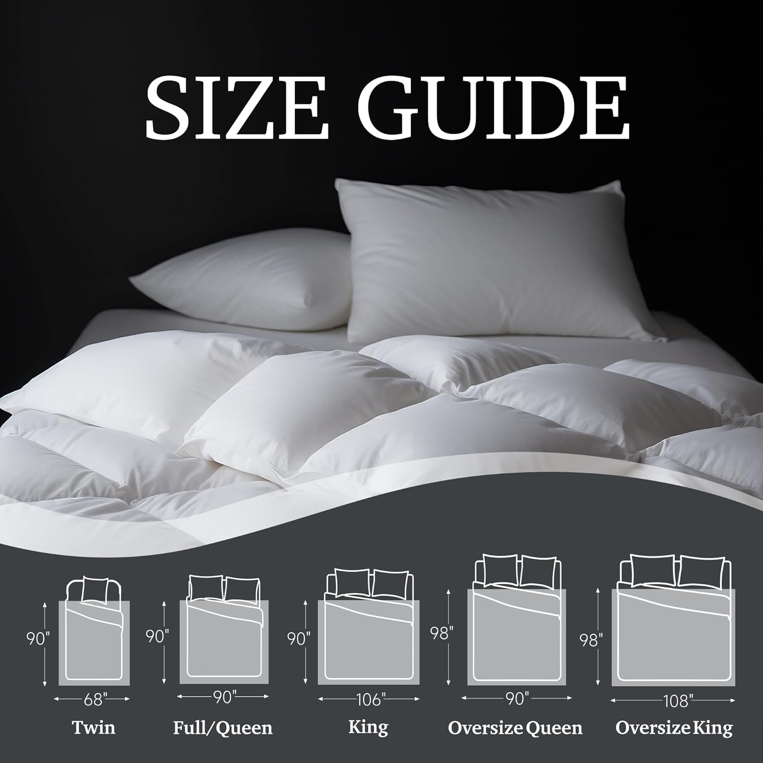 AUCT 24803 - $80 Hotel Grand Luxury White Goose Feather Down Fiber Comforter King Size - Image 2