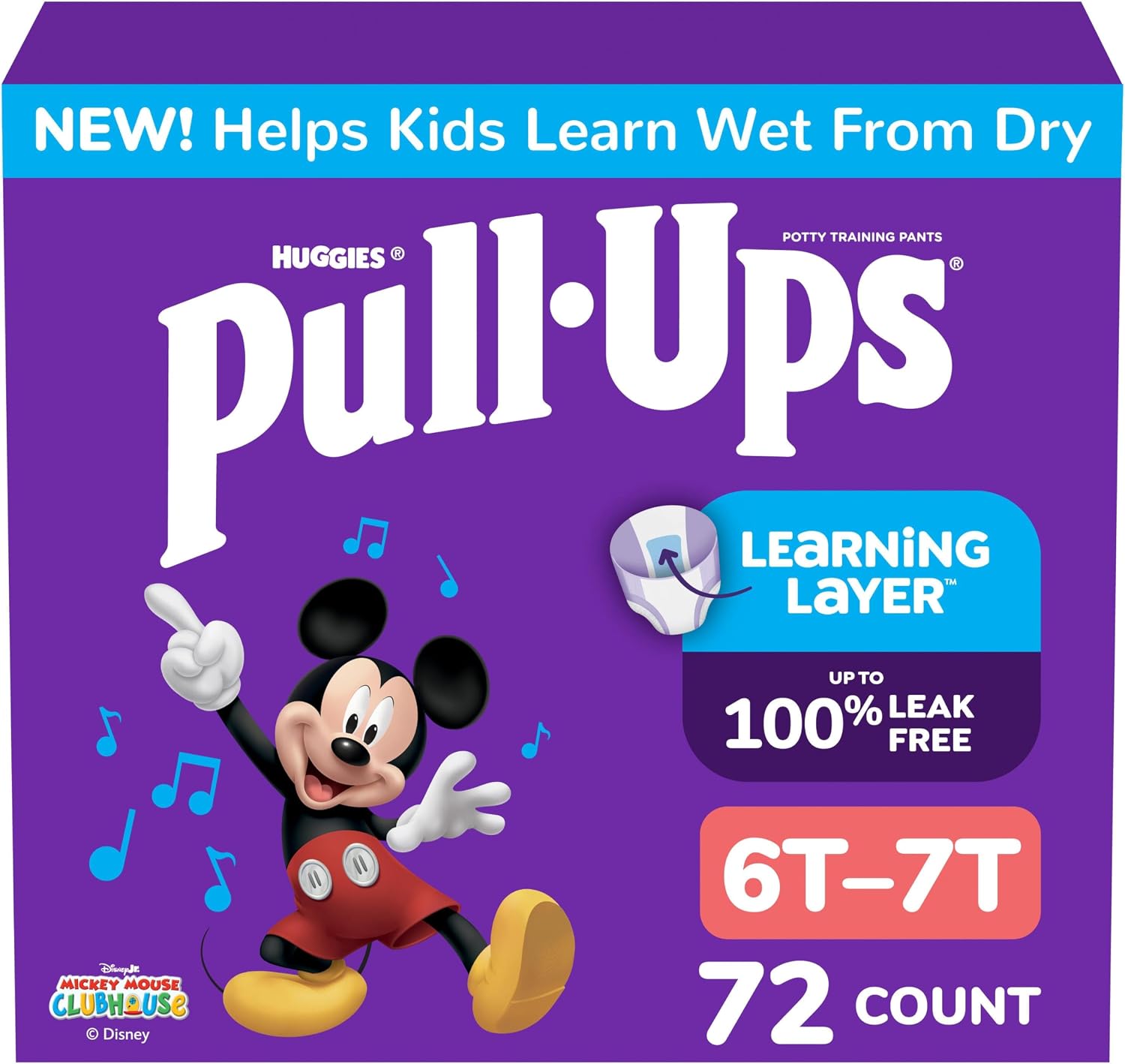 AUCT 23164 - Pull-Ups Boys' Potty Training Pants, Size 6T-7T Training Underwear (55-75 lbs), 72 Count