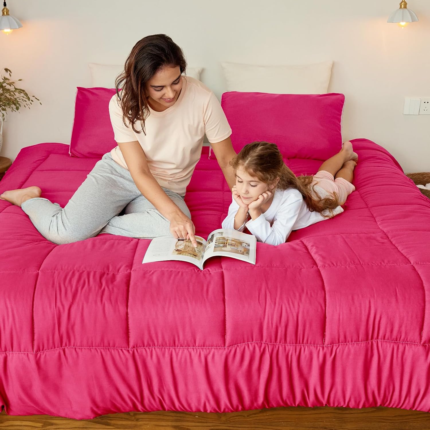 AUCT 23060 - Exclusivo Mezcla Lightweight Reversible Queen Size Comforter Set, Down Alternative Comfort - Image 3