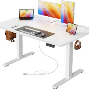 AUCT 24796 - $124 Huuger 47 X 24 Inch Electric Standing Desk with Power Outlets and USB-C Port, Height