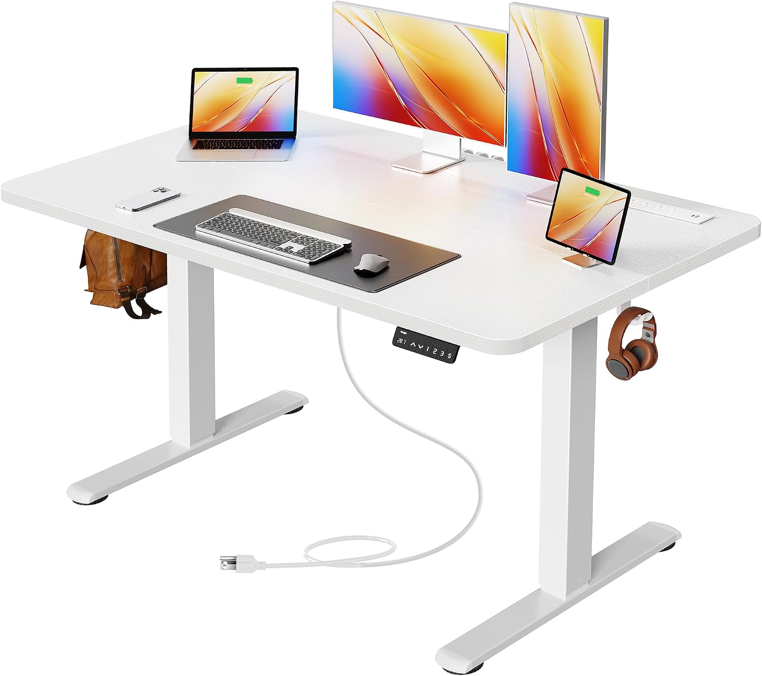 AUCT 24796 - $124 Huuger 47 X 24 Inch Electric Standing Desk with Power Outlets and USB-C Port, Height