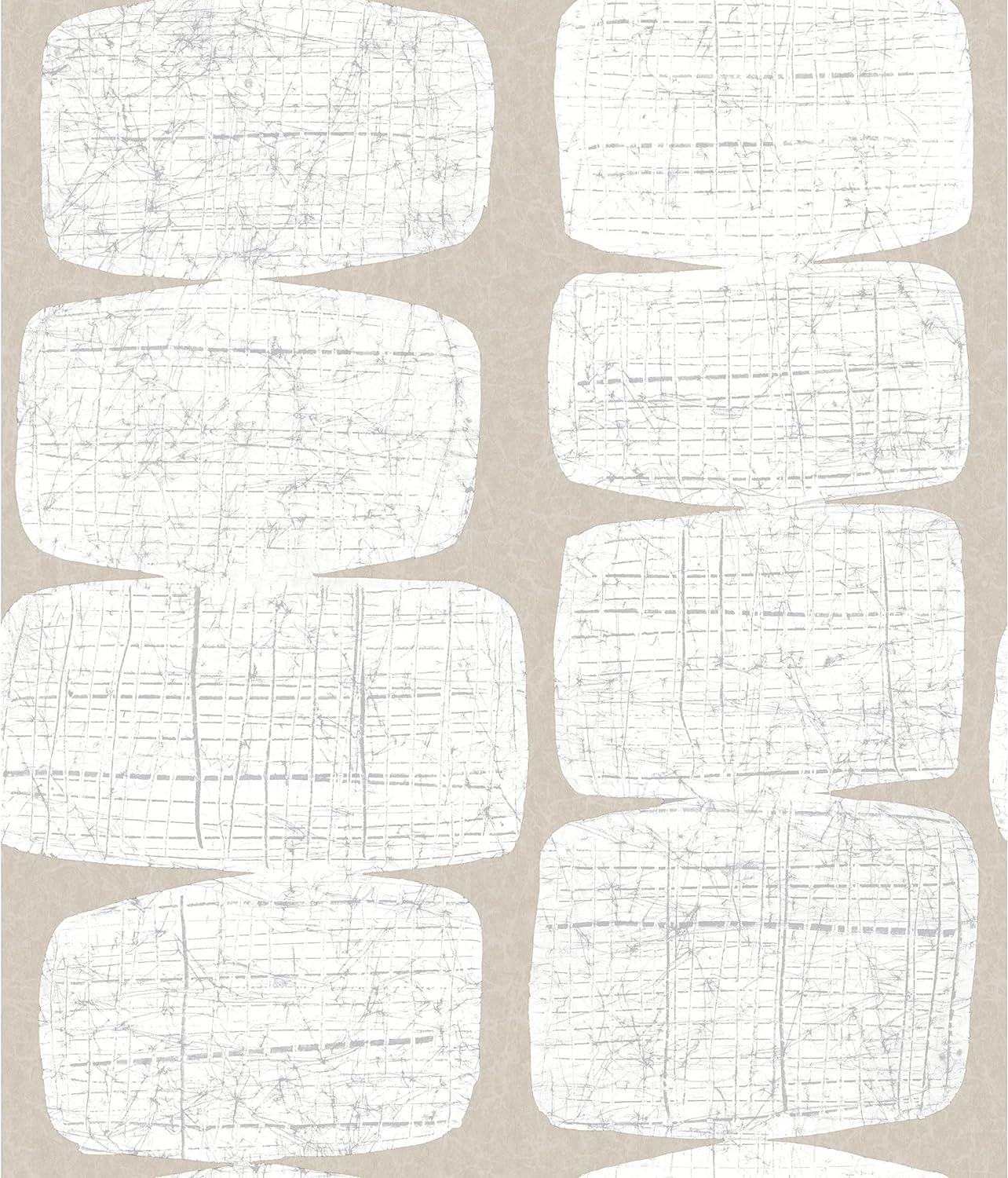 AUCT 23858 - RoomMates Mid-Century Beads Peel and Stick Wallpaper, Tan - Image 2