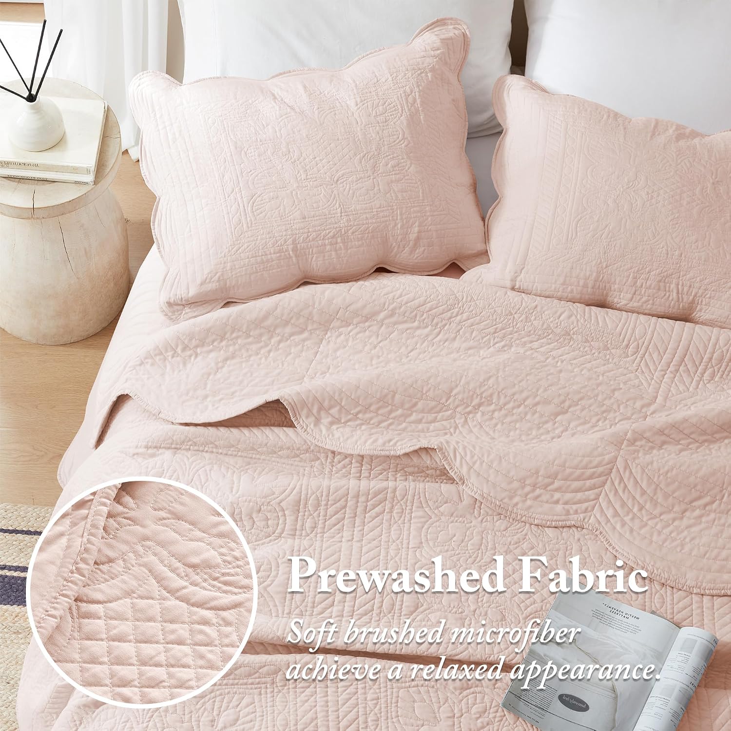 AUCT 23161 - $98 Madison Park Cottage Cotton Coverlet Set, 3-Piece King/Cal King Quilt Set - Image 2