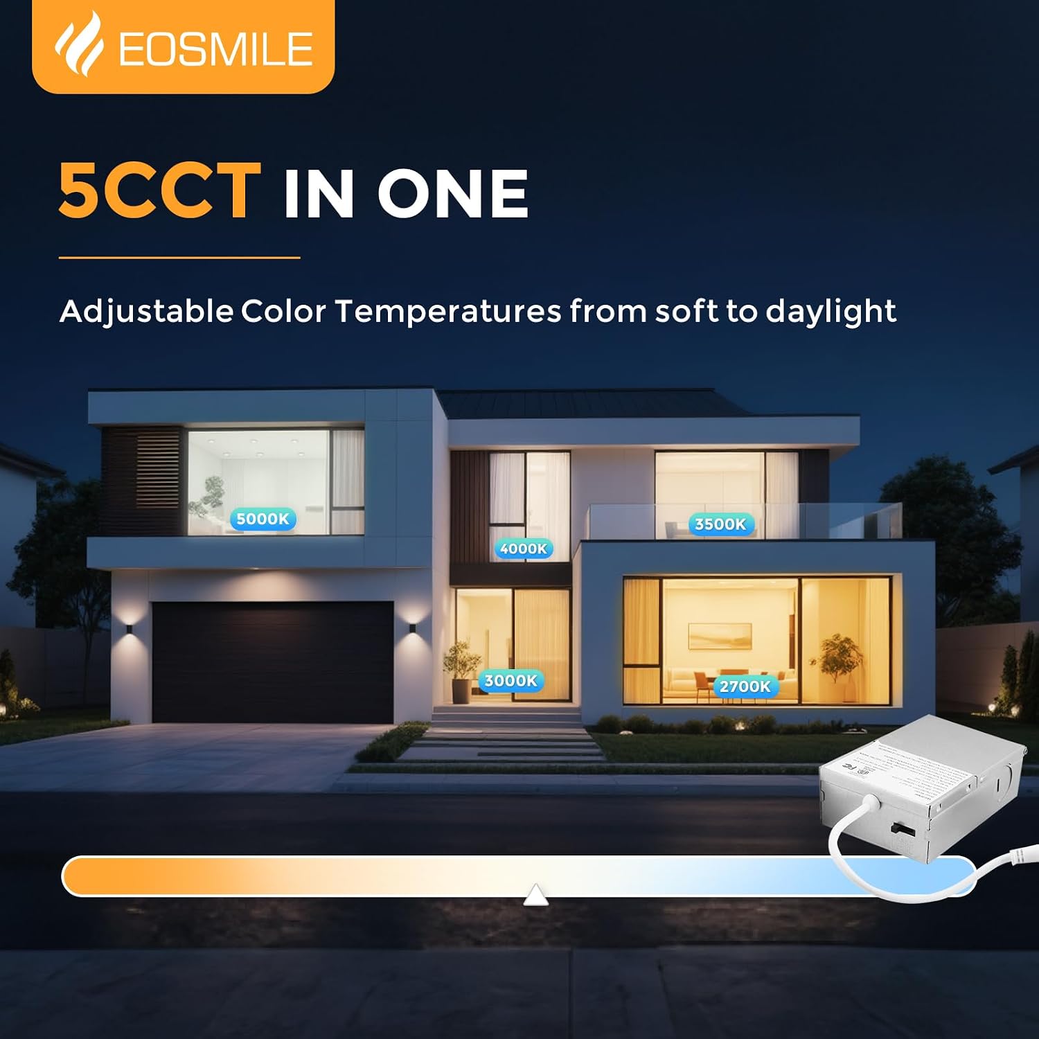 AUCT 24966 - $100 4 Inch 2 Pack Black LED Recessed Lights with Night Light - Image 4
