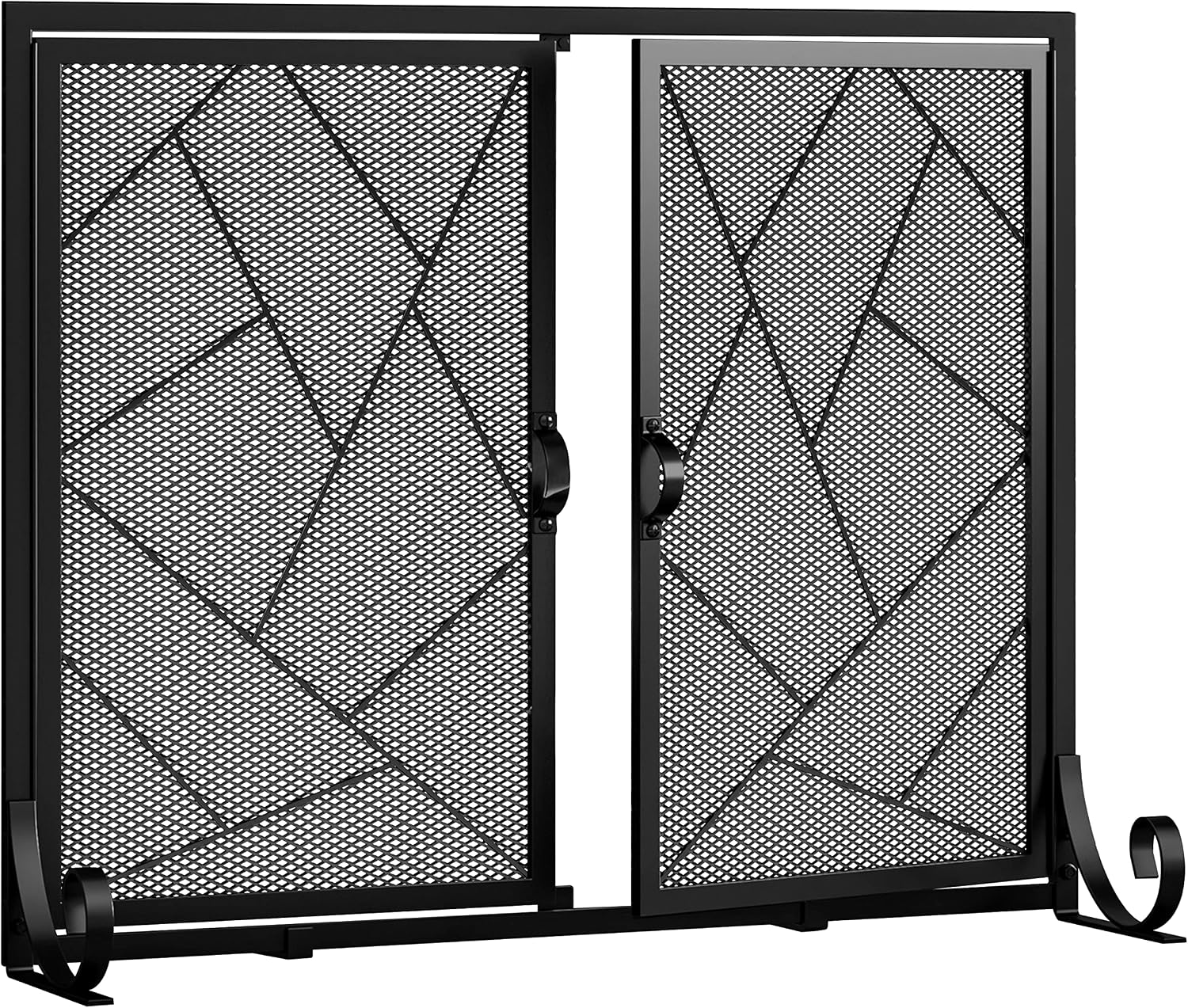 AUCT 22921 - $60 Fire Beauty Hinged Fireplace Screen Iron Frame Home Fire Guard(Middle) - Image 2