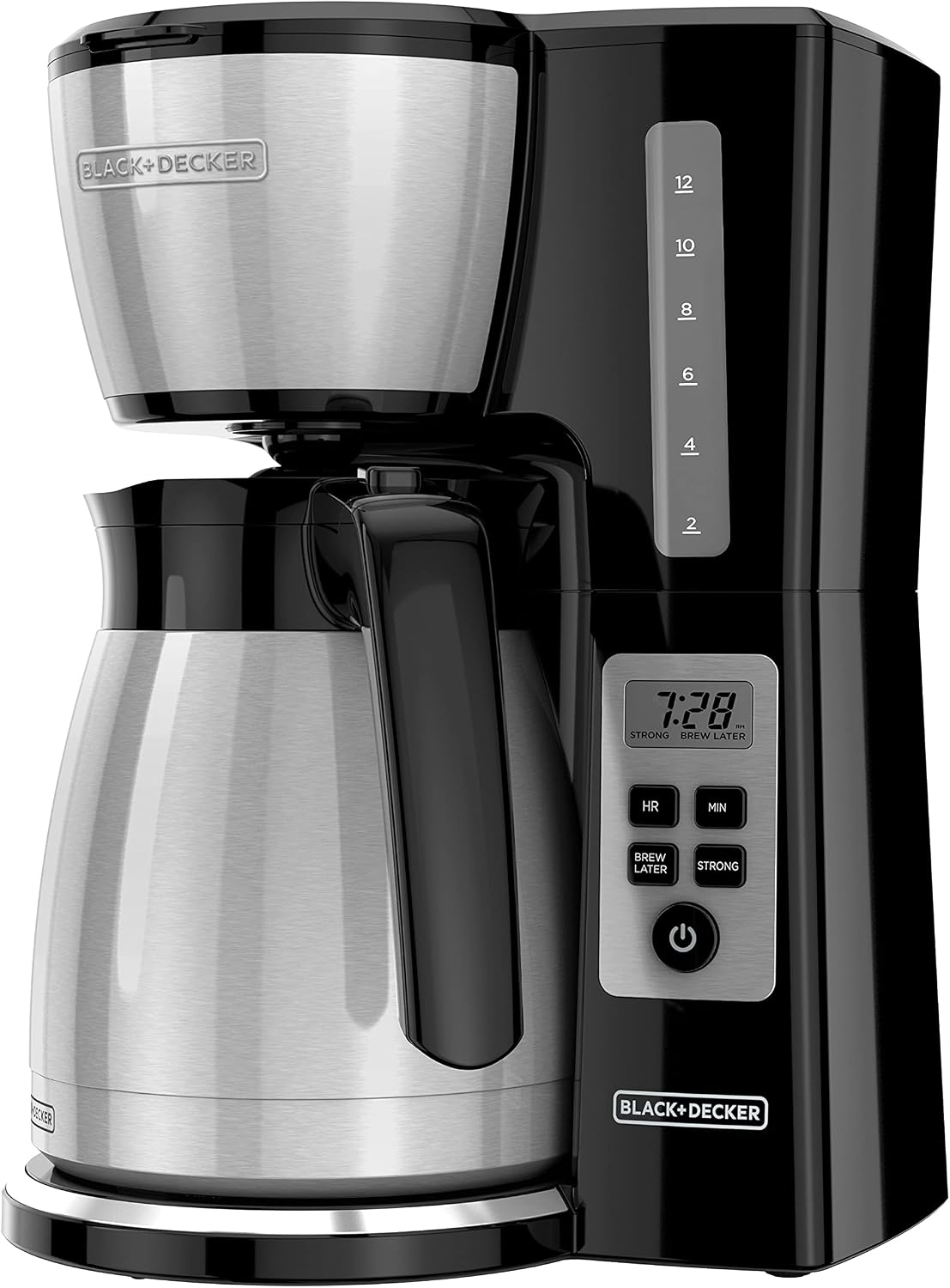 AUCT 23255 - $53 BLACK+DECKER 12 Cup Thermal Programmable Coffee Maker with Brew Strength and VORTEX Te
