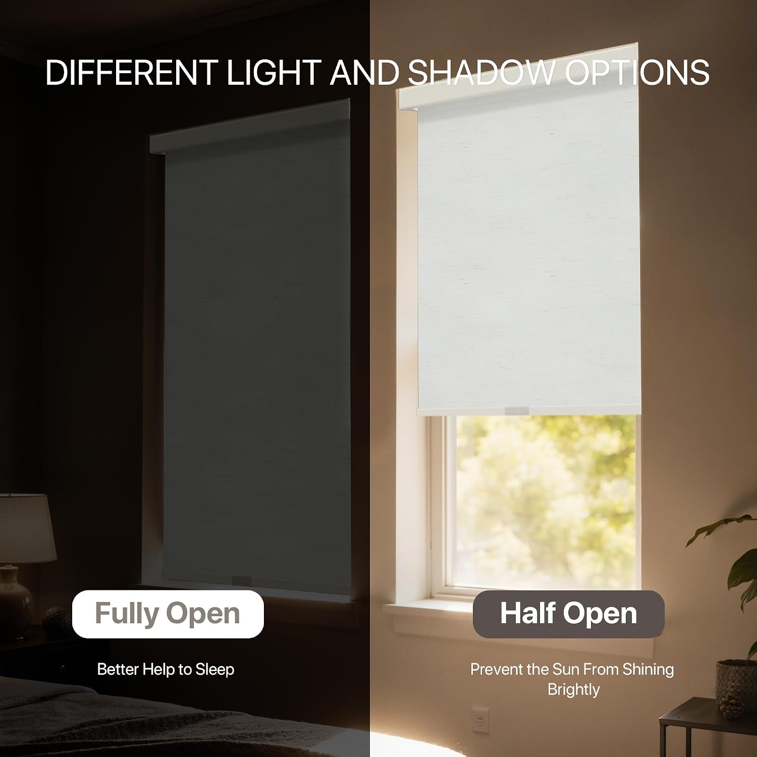 AUCT 22998 - $70 GENIMO Cordless Blackout Roller Shades, 46" W X 72" H, Linen Beige - Image 3