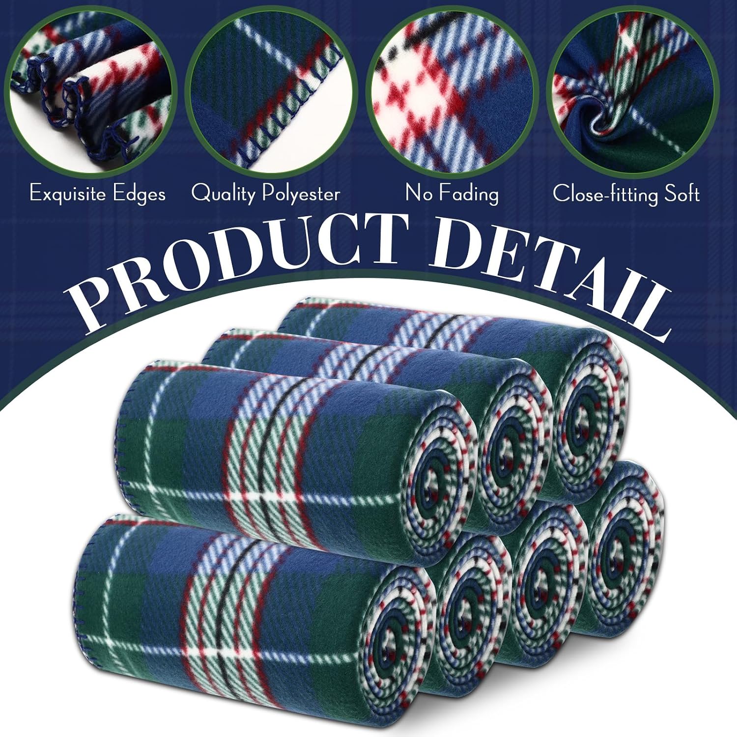 AUCT 24895 - Buryeah 15 Pcs Winter Buffalo Plaid Throw Blankets Bulk 60 x 50 Inch Tartan Plaid Checkere - Image 3