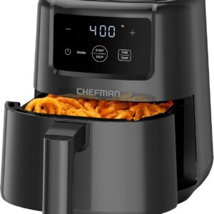 AUCT 23200 - CHEFMAN 2 Qt Mini Air Fryer   Digital Space-Saving Compact Air Fryer with Nonstick and Dis