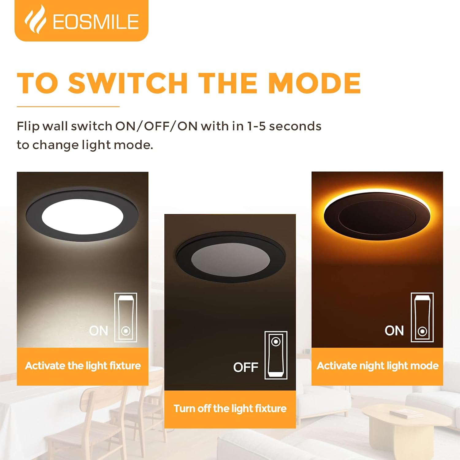 AUCT 24966 - $100 4 Inch 2 Pack Black LED Recessed Lights with Night Light - Image 2