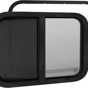 AUCT 22688 - $110 30"W x 20"H RV Windows for Cargo Trailer Camper,Tinted Horizontal Sliding