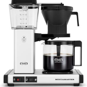 AUCT 23122 - $369 Technivorm Moccamaster 53930 KBGV 10-Cup Coffee Maker Matte Silver, 40 oz, 10 Cup, 1.
