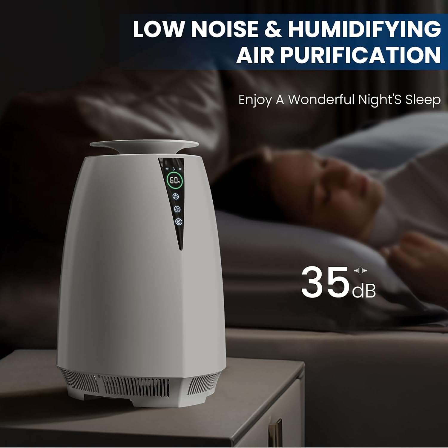 AUCT 24787 - $183 Humidifiers for Bedroom Large Room, 5L No Mist Humidifier for Baby Plants Quiet Top-F - Image 4