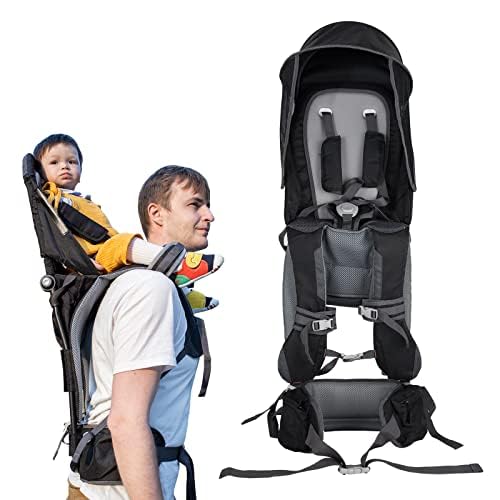 AUCT 23103 - $129 Baby Backpack Carrier, Safe Toddler Hiking Backpack Carrier Camping Child Carriers wi