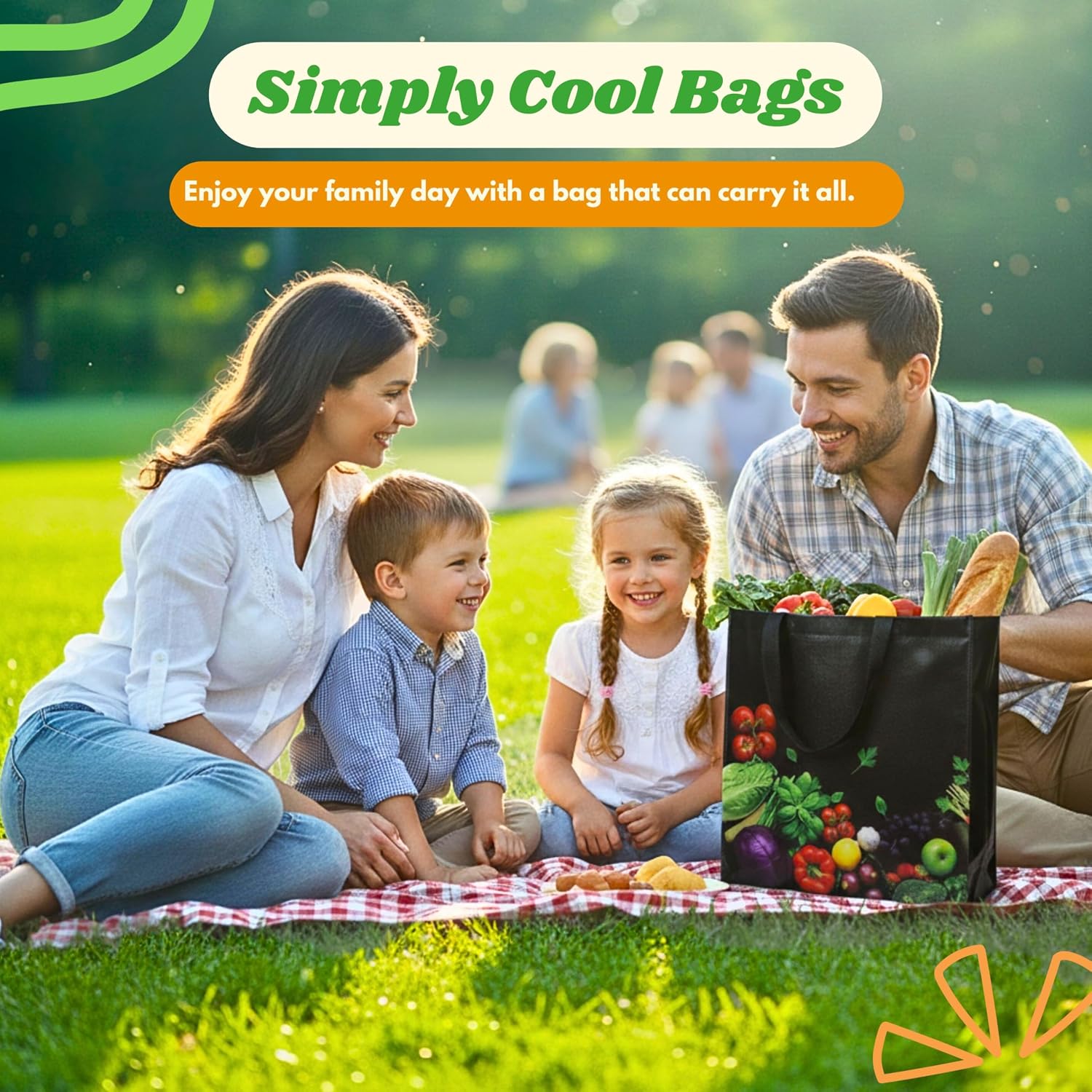 AUCT 24812 - $80 Simply Cool 100 Pack Reusable Grocery Bags, Large Tote Bags Bulk, Black - Image 2
