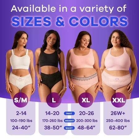 AUCT 24929 - $72 Always Discreet Adult Incontinence Underwear for Women and Postpartum Underwear, L, 76 - Image 2