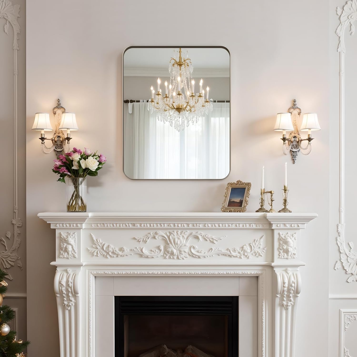 AUCT 23286 - Kosmonia 20"x16" Bathroom Mirror, Rounded Rectangle Vanity Mirror - Image 2