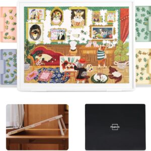 AUCT 22816 - Playboda 1000-Piece Tilting Puzzle Board (30"x22") with 4 Color Drawers and Protective Mat