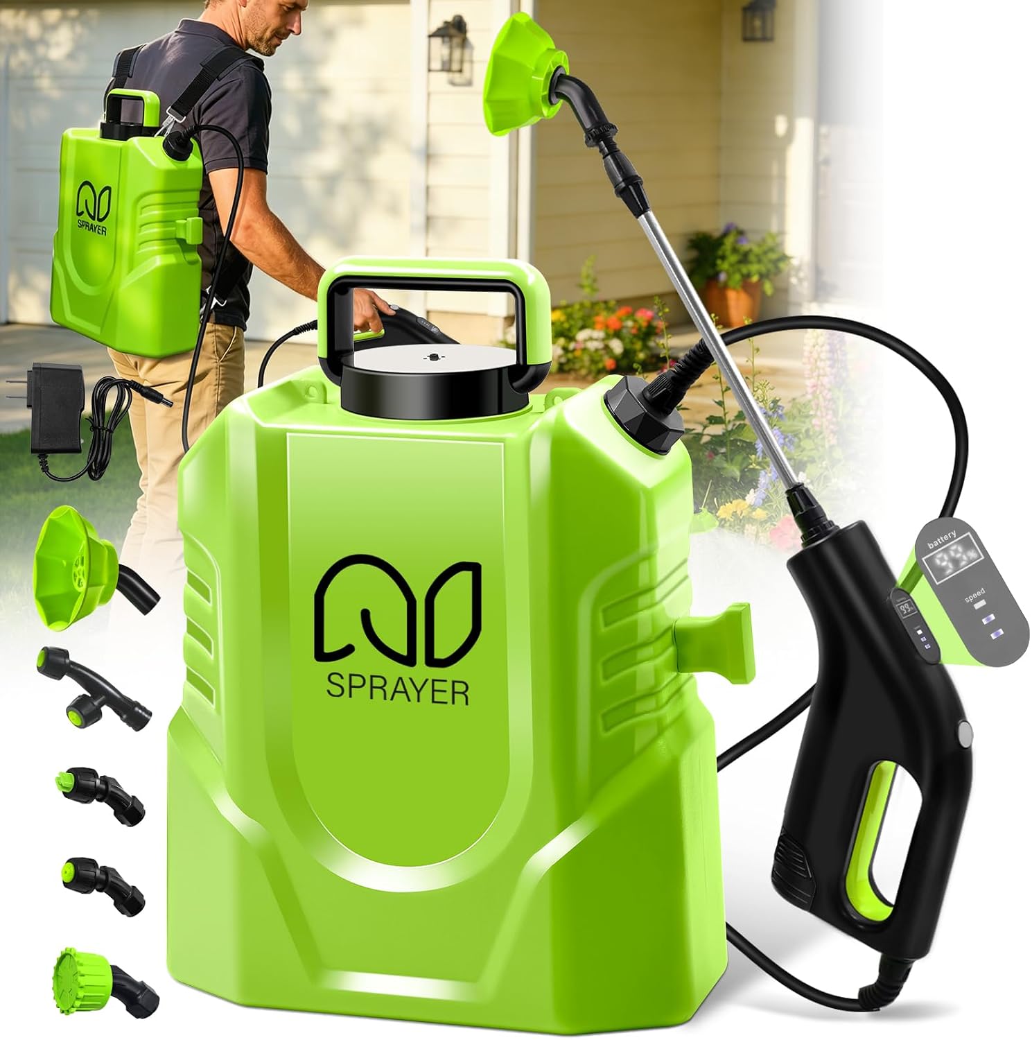 AUCT 24941 - Battery Powered Backpack Sprayer 3 Gallon, Electric Garden Sprayer in Lawn