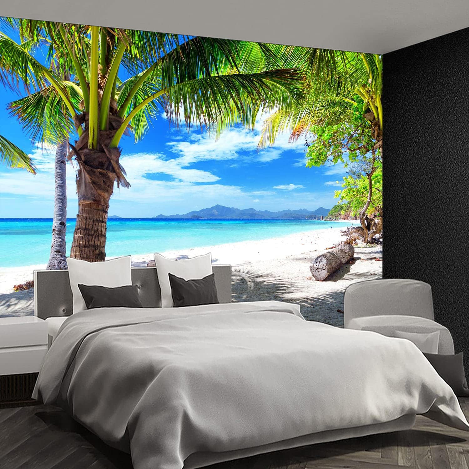 AUCT 25351 – $130 Beach Mural Ocean Backgrounds Coastal Beachy ...