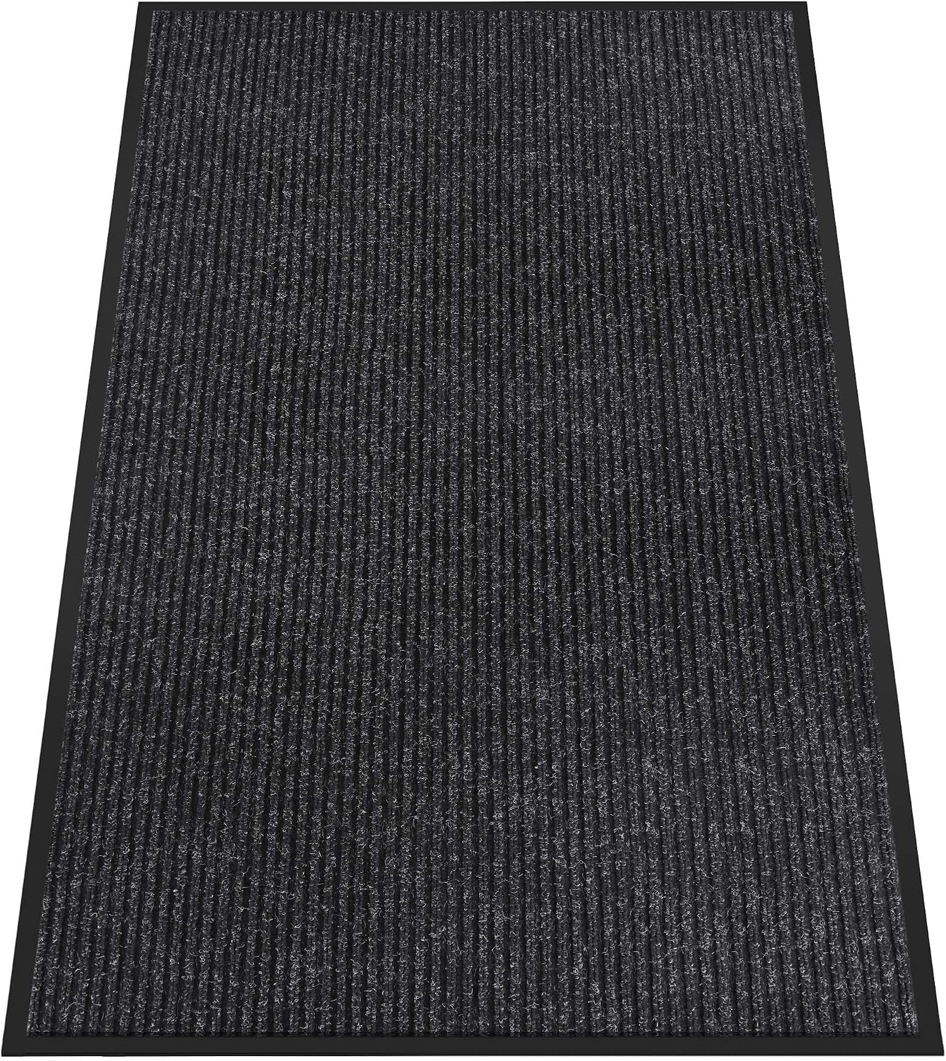 AUCT 24828 - $130 Indoor Outdoor Door Mat, 8' x 4' Doormat for Entryway, Black
