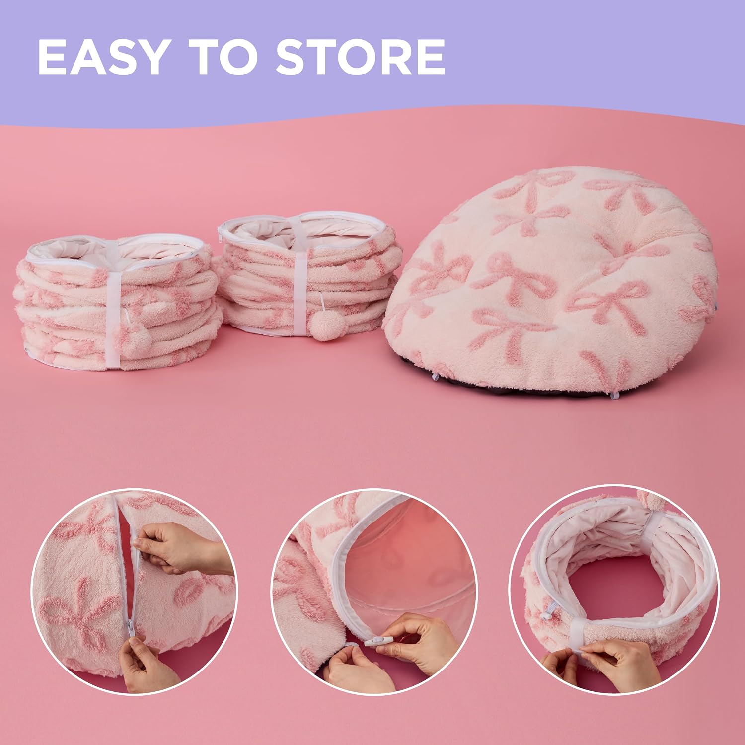 AUCT 24019 - $54 Lesure Donut Cute Jacquard Large Cat Tunnel Bed Kitten Toys for Dog Bunny - Image 4