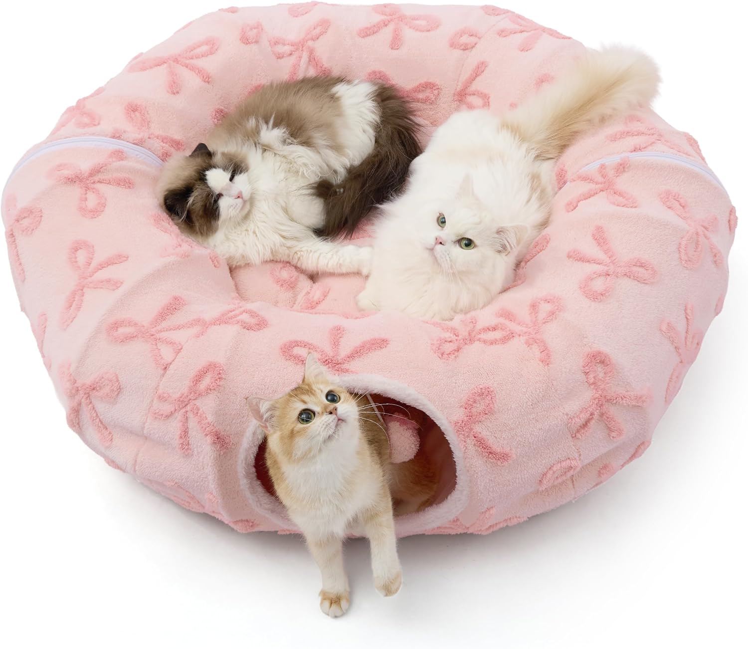 AUCT 24019 - $54 Lesure Donut Cute Jacquard Large Cat Tunnel Bed Kitten Toys for Dog Bunny