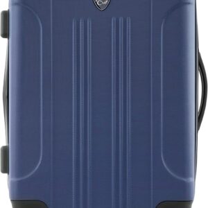AUCT 23207 - $59 Travelers Club Chicago Hardside Expandable Spinner Luggage, Navy Blue, 22" Carry-On