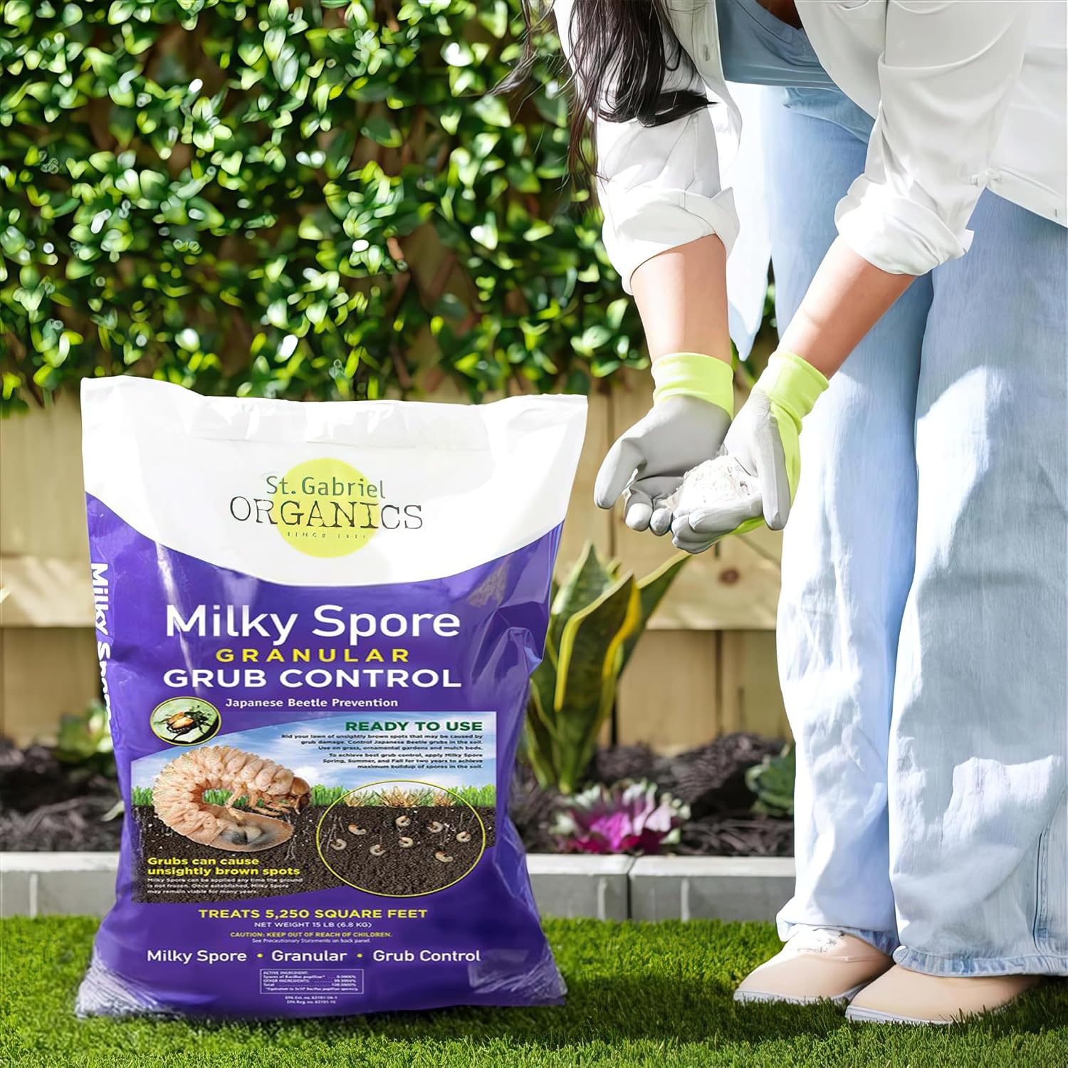 AUCT 24863 - $59 St. Gabriel Organics Milky Spore Granular Grub Control, 15lb - Image 3