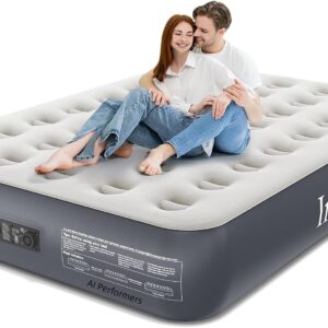AUCT 23210 - InnoTruth Queen Camping Air Mattress with Built-in Pump, Inflatable Blow up Mattress for G