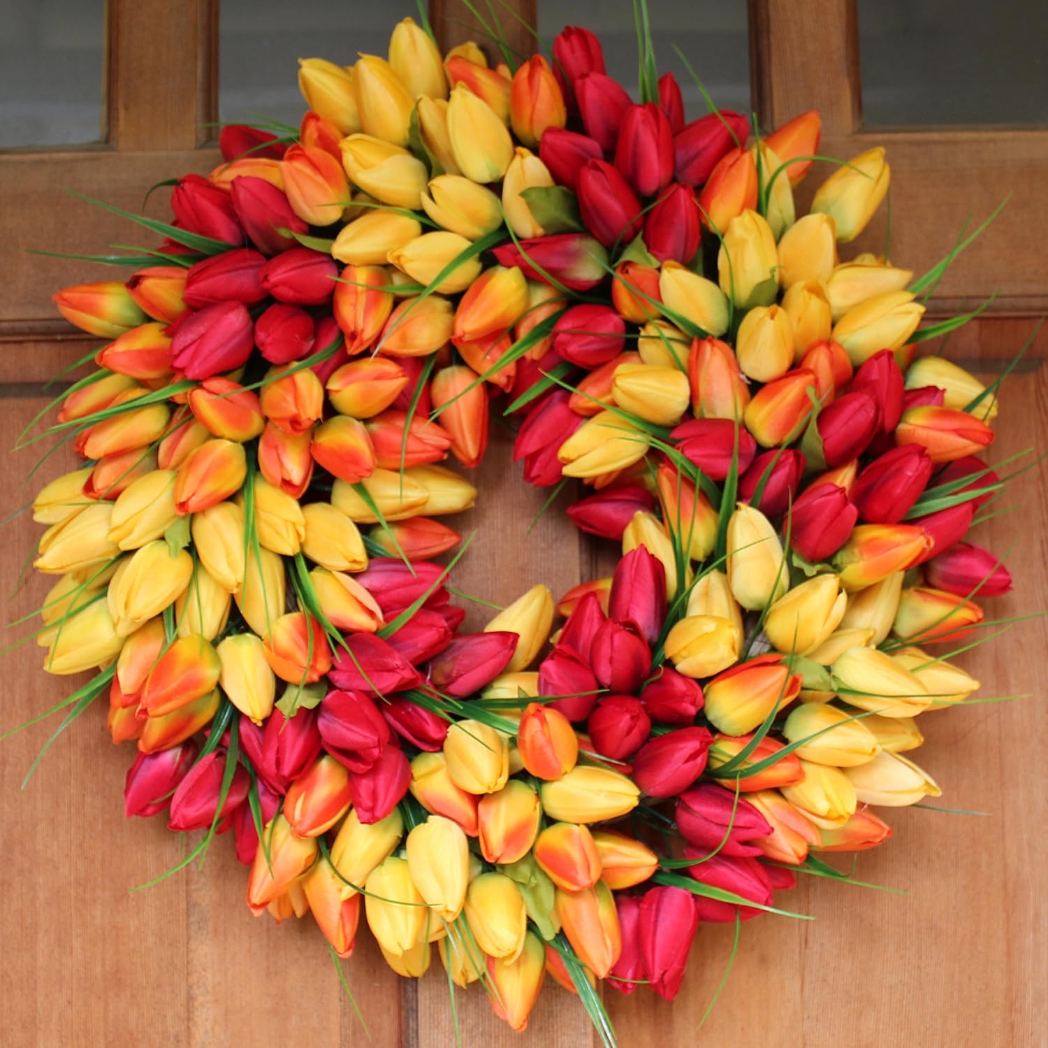 AUCT 24094 - The Wreath Depot Blush Tulip Front Door Wreath 19 Inch, Gorgeous Full Spring Door Wreath D - Image 2