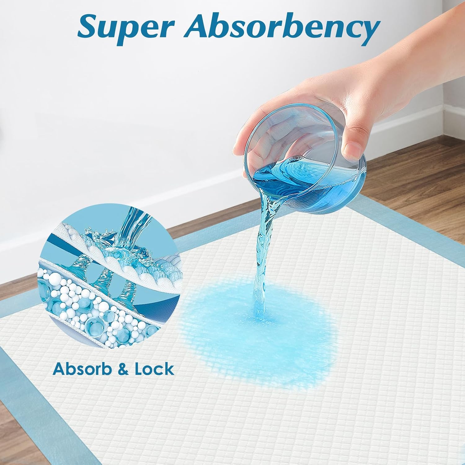 AUCT 23171 - 50 Count 30" x 36" Super Absorbency Disposable Underpads - Image 3