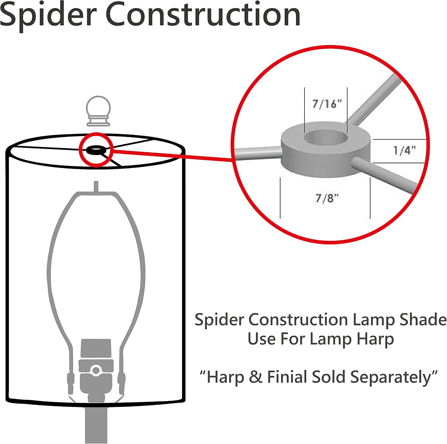 AUCT 22982 - Aspen Creative 31009A Transitional Drum (Cylinder) Shaped Spider Construction Lamp Shade i - Image 4